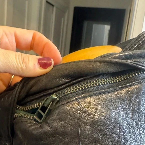 Vintage Nautica Genuine Leather Jacket Men’s Size 46 Black - Picture 6 of 11